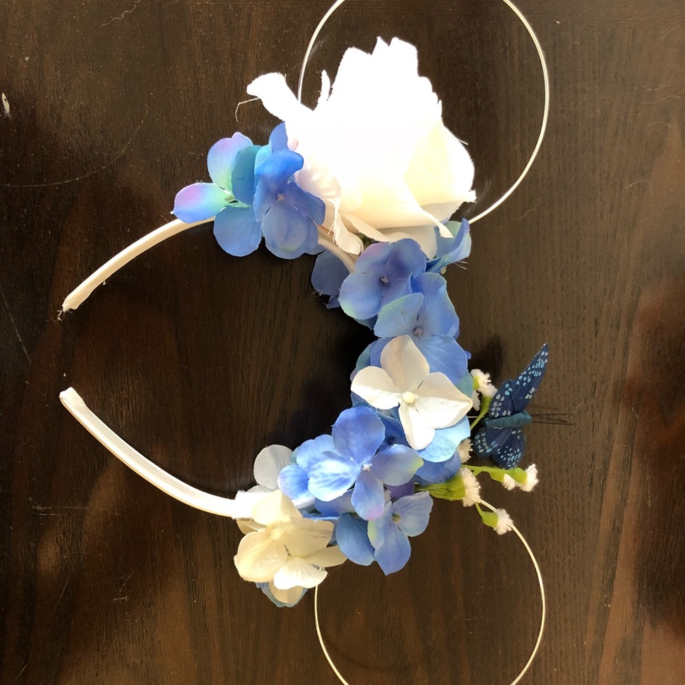 Blue and white handmade Disney Ears - Picture 2 of 5